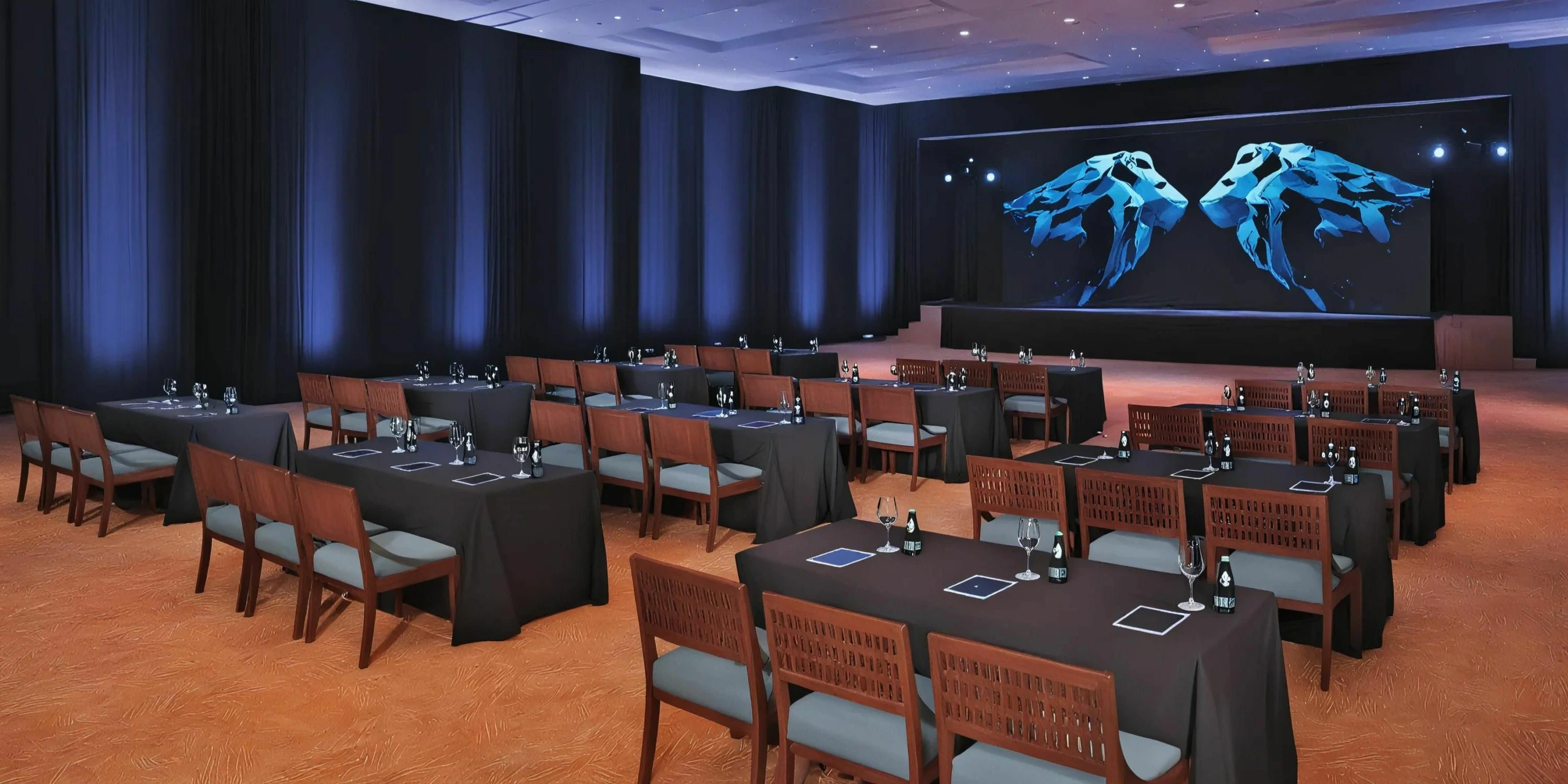 Sea Ballroom elegant wedding reception setup at Dreams Sands Cancun Resort & Spa